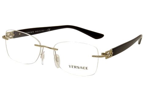 versace eyeglass frames rhinestones|Versace rimless glasses for women.